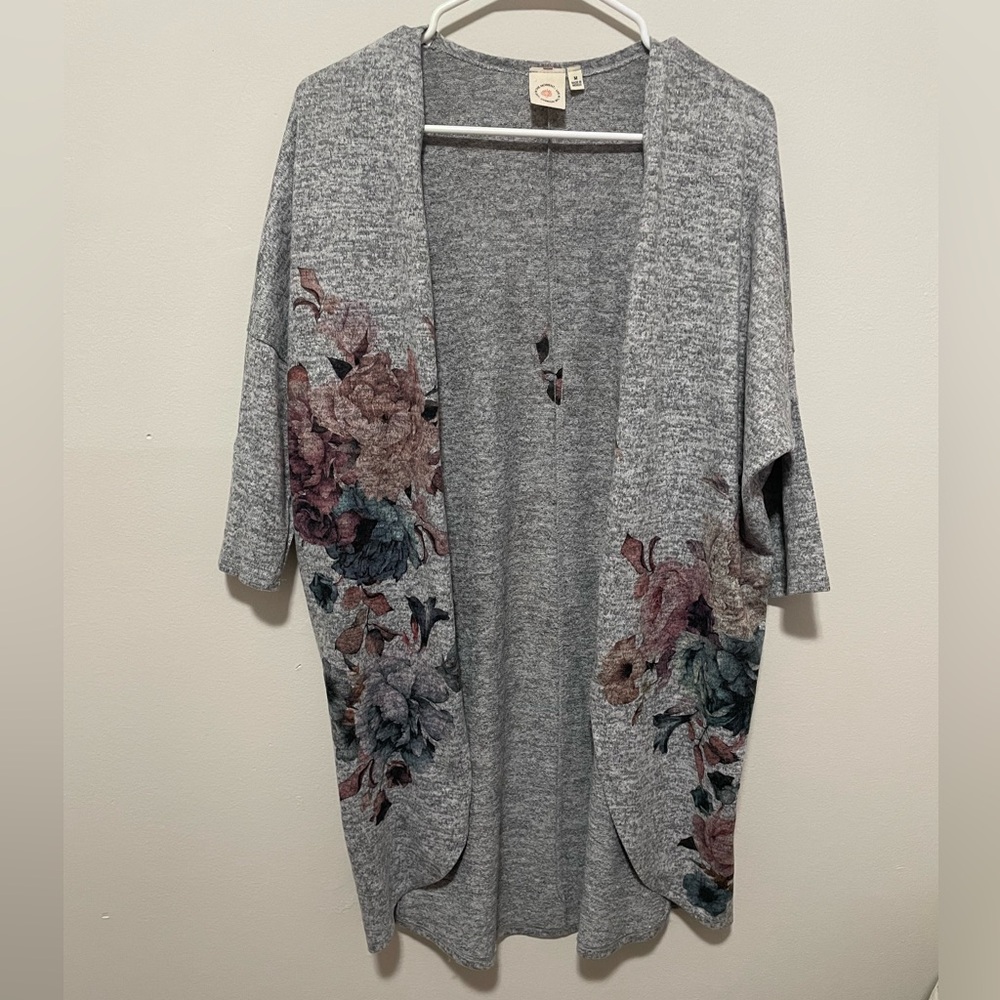 Floral print cardigan